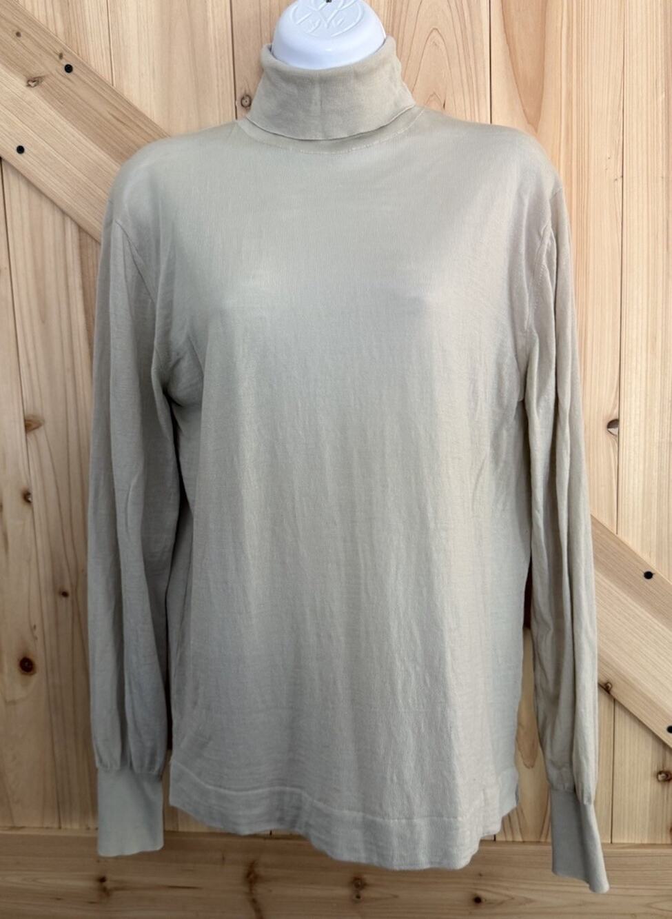 Battaglia Wool Lightweight Turtleneck Base Layer Sweater *Stain On Back* Sz 40